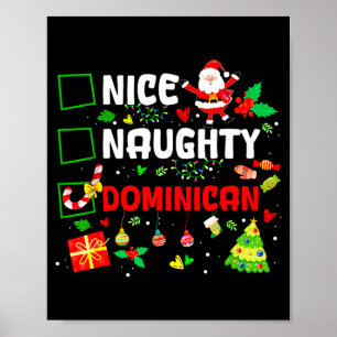 Funny Nice Naughty Dominican Family Men Women Chri Poster