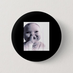 Funny Niche Baby Gen Z Meme Ai Viral Giggling Ai L 2 Inch Round Button