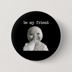 Funny Niche Baby Gen Z Meme Ai Viral Giggling Ai L 2 Inch Round Button