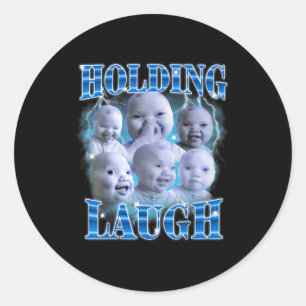 Funny Niche Baby Gen Z Meme Ai Viral Giggling Ai L Classic Round Sticker