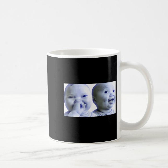 Funny Niche Baby Gen Z Meme Ai Viral Giggling Ai L Coffee Mug (Right)