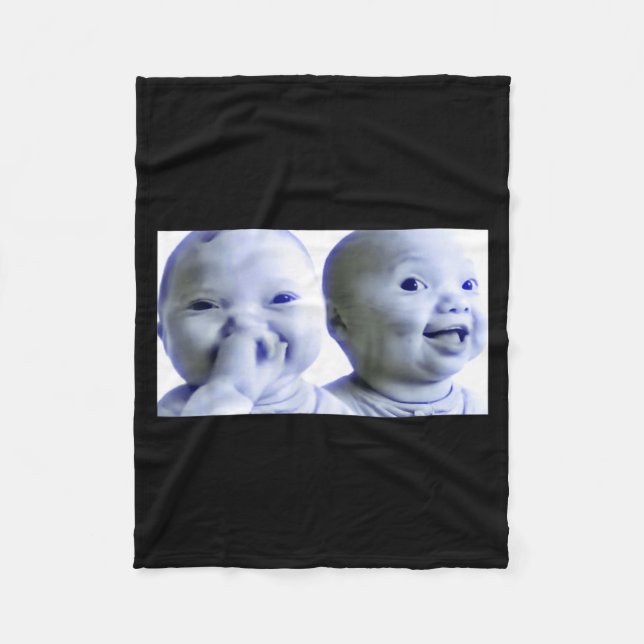 Funny Niche Baby Gen Z Meme Ai Viral Giggling Ai L Fleece Blanket (Front)