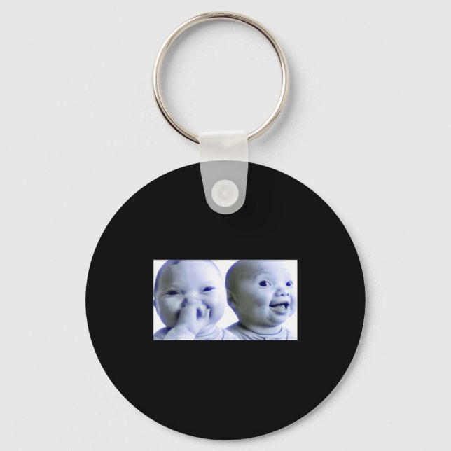 Funny Niche Baby Gen Z Meme Ai Viral Giggling Ai L Keychain (Front)
