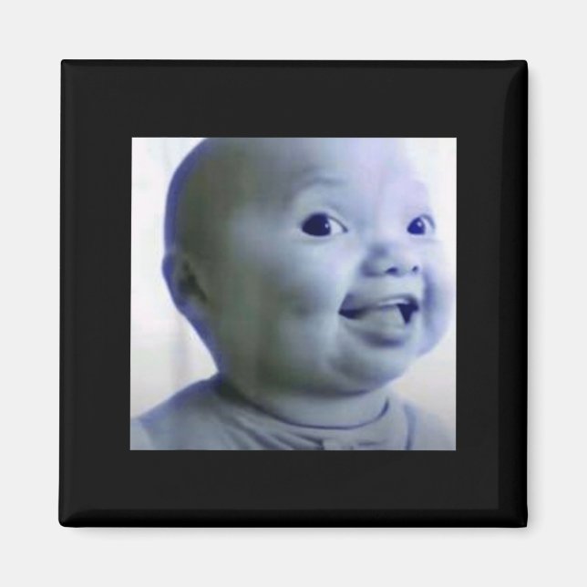 Funny Niche Baby Gen Z Meme Ai Viral Giggling Ai L Magnet (Front)