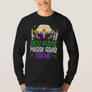 Funny Nicu Nurse Krewe Masks Mardi Gras Carnival P T-Shirt