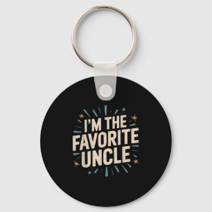 Funny Niece Nephew Cool Uncle Im The Favourite Unc Keychain