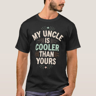 Funny Niece Nephew Cool Uncle Unisex-Youth Black S T-Shirt