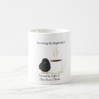 Funny Night Shift Survivor Cute Black Chick Coffee Mug