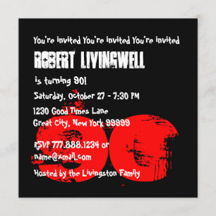 Funny Ninety Year Old 90th Birthday Template A01G