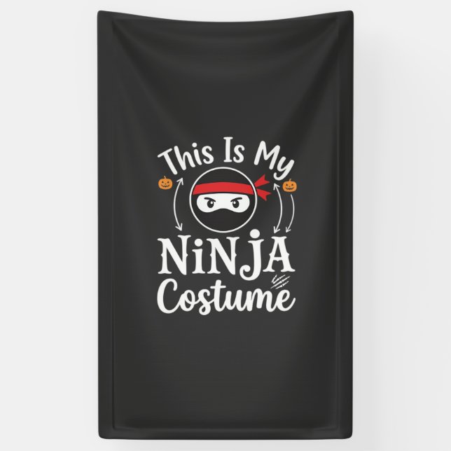 Funny Ninja Costume Halloween Design_1 Banner (Vertical)