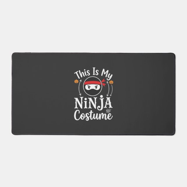 Funny Ninja Costume Halloween Design_1 Desk Mat (Front)