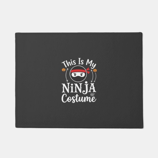 Funny Ninja Costume Halloween Design_1 Doormat (Front)