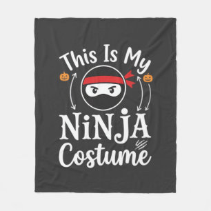 Funny Ninja Costume Halloween Design_1 Fleece Blanket