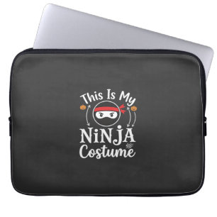 Funny Ninja Costume Halloween Design_1 Laptop Sleeve