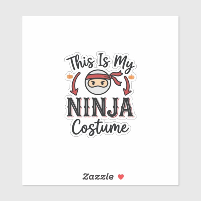 Funny Ninja Costume Halloween Vector Design_1 (Sheet)