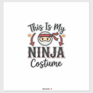 Funny Ninja Costume Halloween Vector Design_1