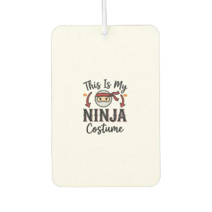Funny Ninja Costume Halloween Vector Design_1 Air Freshener