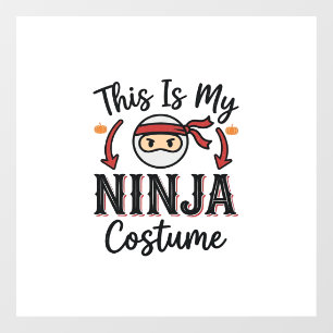 Funny Ninja Costume Halloween Vector Design_1 Window Cling