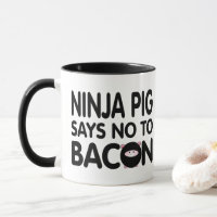 Funny Ninja Pig Says No to Bacon