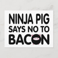Funny Ninja Pig Says No to Bacon