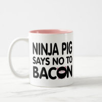 Funny Ninja Pig Says No to Bacon