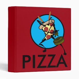 FUNNY NINJA PIZZA 3 RING RECIPE BINDER
