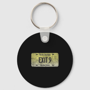 Funny Nj State Vanity License Plate Exit 9 Keychain