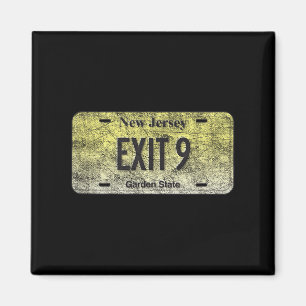 Funny Nj State Vanity License Plate Exit 9  Magnet
