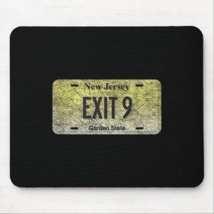 Funny Nj State Vanity License Plate Exit 9  Mouse Pad