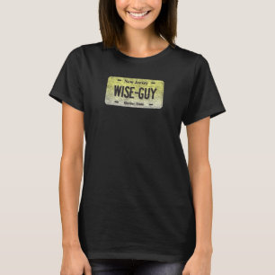 Funny Nj State Vanity License Plate Wise Guy T-Shirt