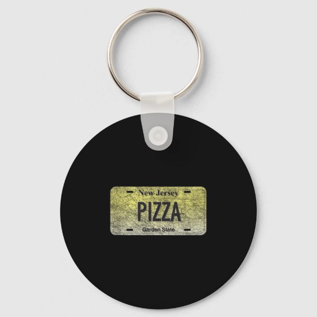 Funny Nj State Vanity License Plate Zza  Keychain (Front)