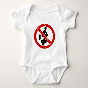Funny NO Feet on the Seat ⚠ Thai Sign ⚠ Baby Bodysuit