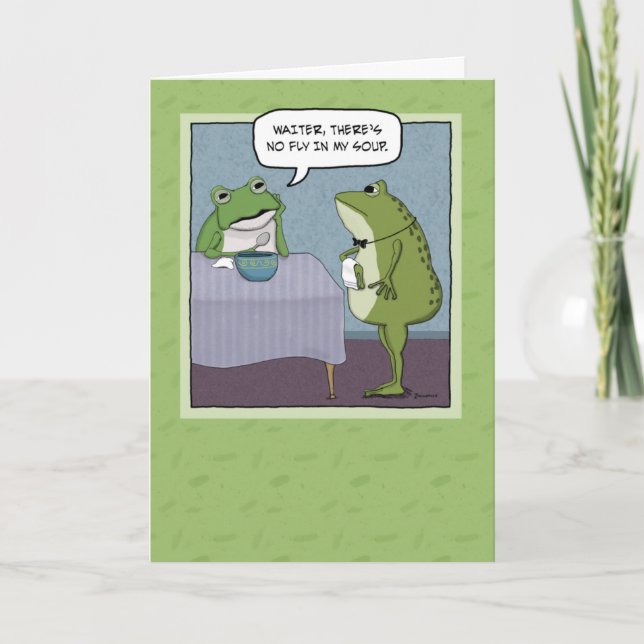 Funny No Fly for Frog Birthday Card (Front)