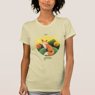 Funny No Fox Given Humour De-Motivational Quote T-Shirt