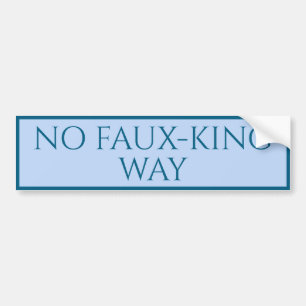 Funny NO KINGS CUSTOM PROTEST Bumper Sticker