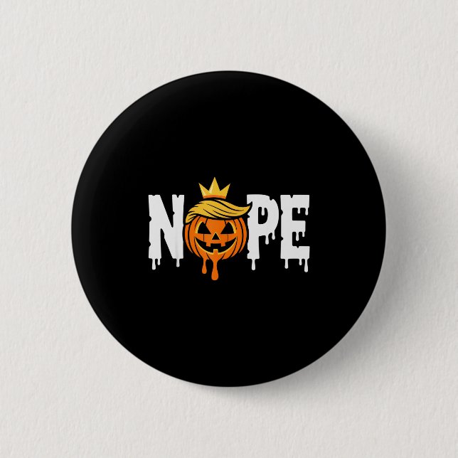 Funny No Kings Halloween 2025 Distressed Usa Flag  2 Inch Round Button (Front)