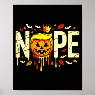 Funny No Kings Halloween 2025 Distressed Usa Flag  Poster