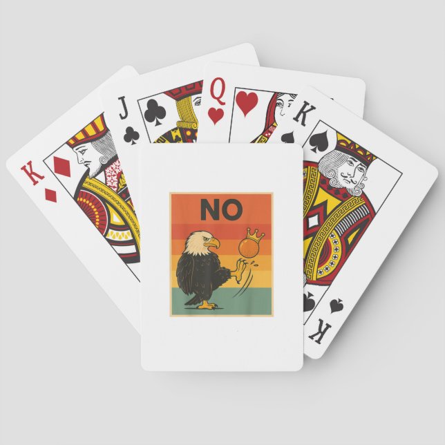 Funny No Kings In America Men Women Playing Cards (Back)