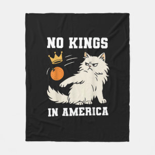 Funny No Kings In America Retro Classic Fleece Blanket