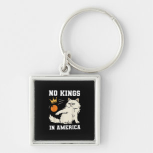 Funny No Kings In America Retro Classic Keychain