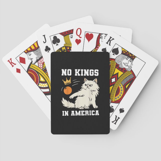 Funny No Kings In America Retro Classic Playing Cards (Back)