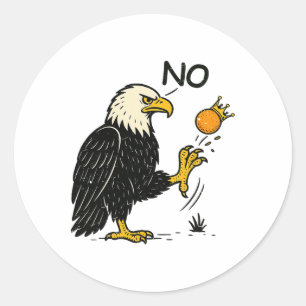 Funny No Kings In America Shirt - Retro Political Classic Round Sticker