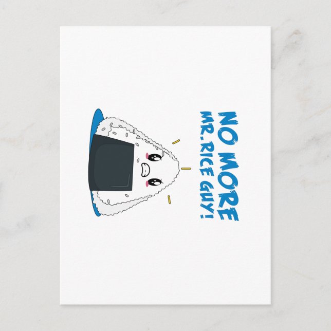 Funny No More Rice Guy Postcard (Front)