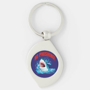 Funny No Phishing Shark Keychain