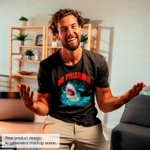 Funny No Phishing Shark T-Shirt