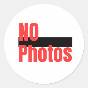 Funny No Photography Sticker - No Pictures Sign