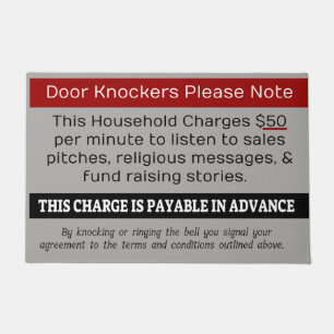 Funny No Soliciting Door Mat Sarcastic Unique