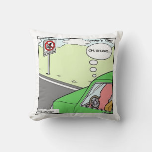 Funny No Squid Zone Cotton Throw Pillow