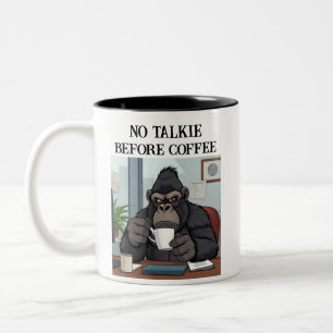 Funny No Talkie Before Coffee Gorilla Mug