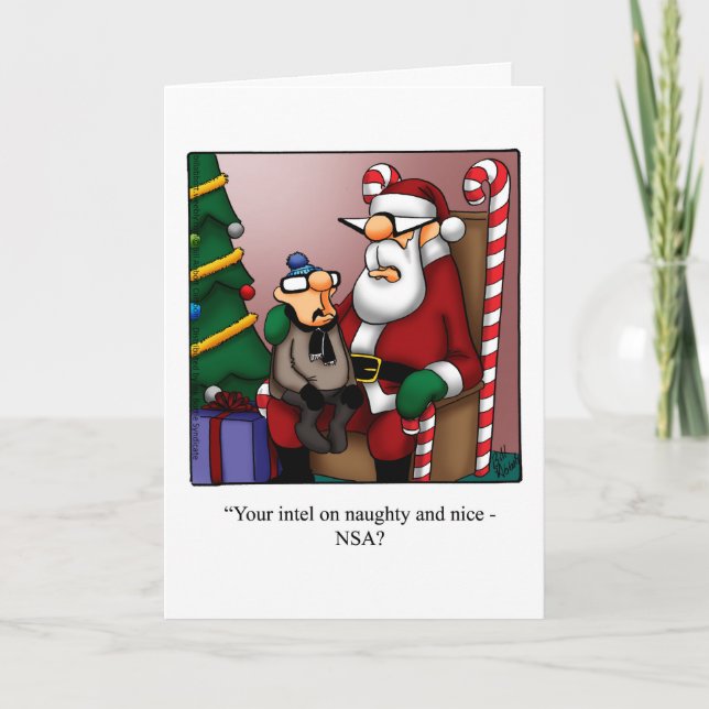 Funny Noël Humour Carte de voeux (Devant)